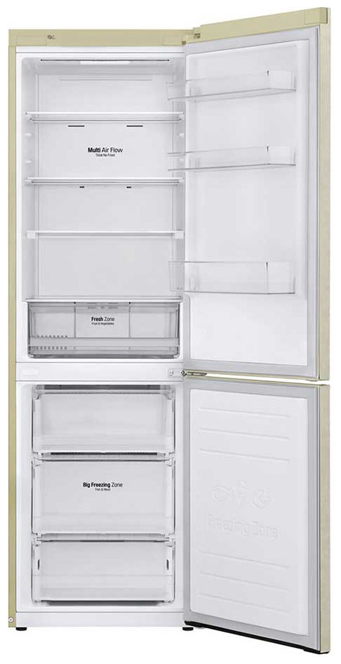 Frigider cu doua usi LG GA-B459 MESL / 341 l / 186 cm / A+ / Bej photo 4