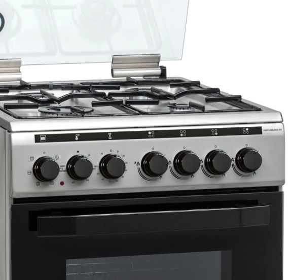 Газовая плита Heinner HFSC-V60LITGC-SS / 4 конфорок / 50 см / Нержавеющая сталь photo 2