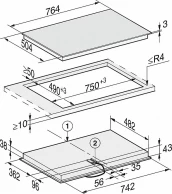 Встраиваемая индукционная панель Miele KM6522FRSS thumbnav 3