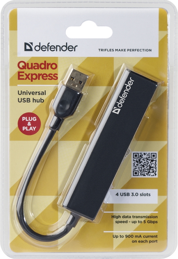 USB Hub Defender Quadro Express USB3.0  4 ports photo 2