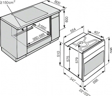 Cuptor electric incorporabil Miele H2265 BP, 76 l, A+, Inox thumbnav 5