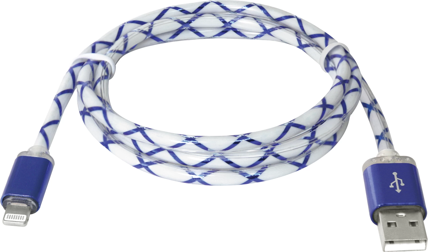 Cablul data p/u telefon Defender ACH03-03LT albastru USB-Lighting photo 1
