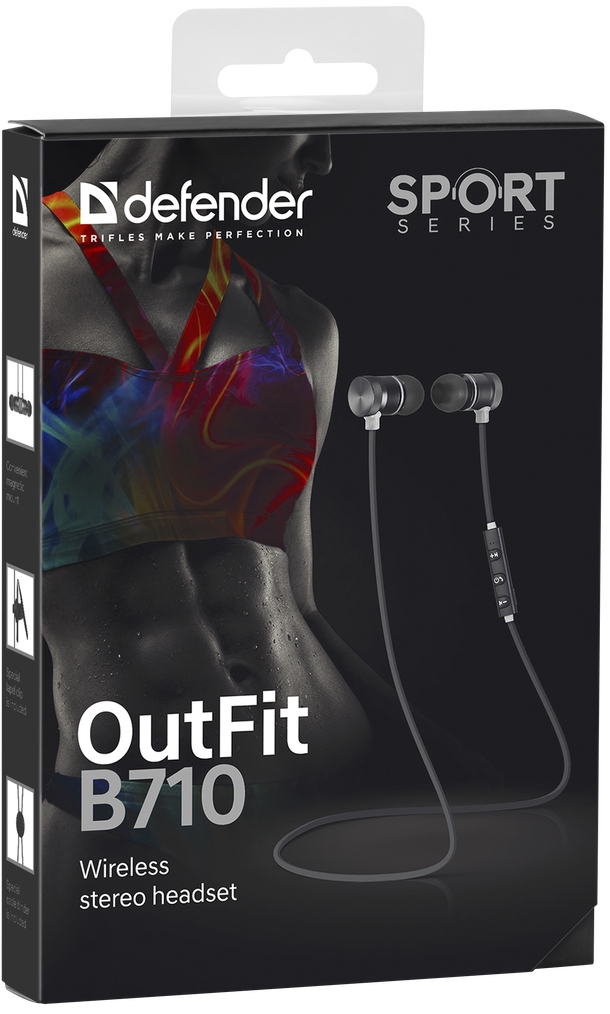 Căști Defender Out Fit B710 Negru cu alb Fara fir / Home and Office / Negru cu alb photo 6