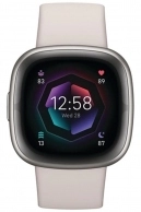 Bratara fitness Fitbit Sense 2 Lunar White/Platinum Aluminum (FB521) thumbnav 2