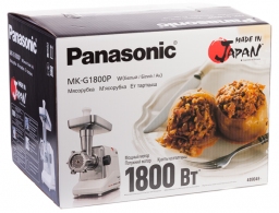 Мясорубка шнековая Panasonic MK-G1800PWTQ, 1.8 кг/мин, 1800 Вт, Белый thumbnav 3