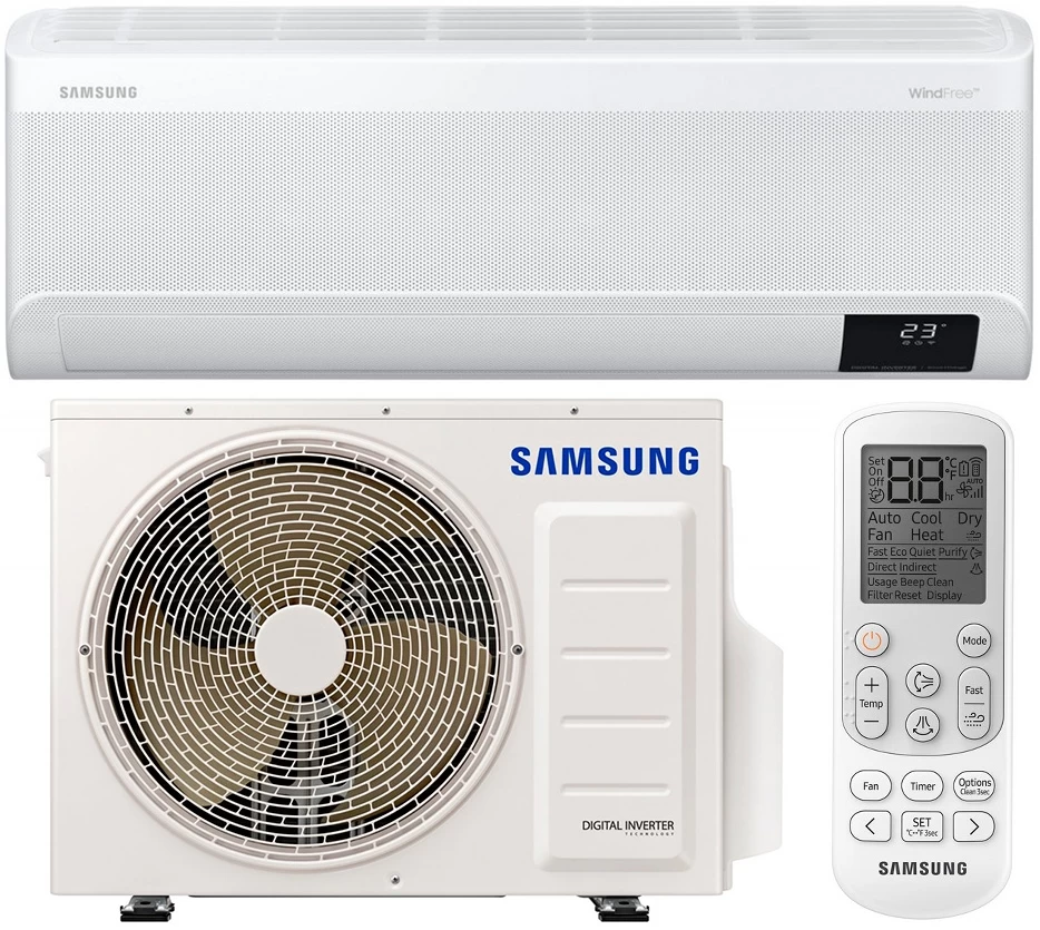 Кондиционер Samsung AR24BXFAMWKNUA 24000 BTU / 70 м2 / Инверторный / Wi-Fi R32 / A++ photo 1