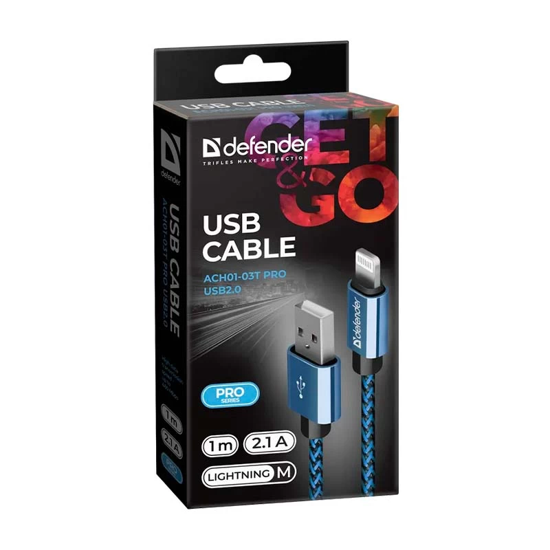 Кабель USB-A - Lightning Defender ACH01-03T PRO USB2.0 photo 3