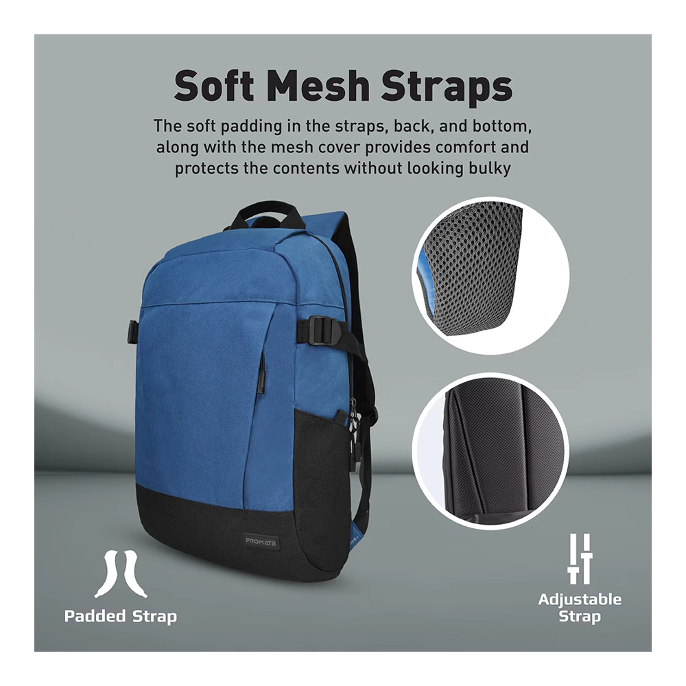 Rucsac pt. laptop Promate Birger 15.6" Blue photo 5