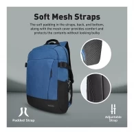 Rucsac pt. laptop Promate Birger 15.6" Blue thumbnav 5