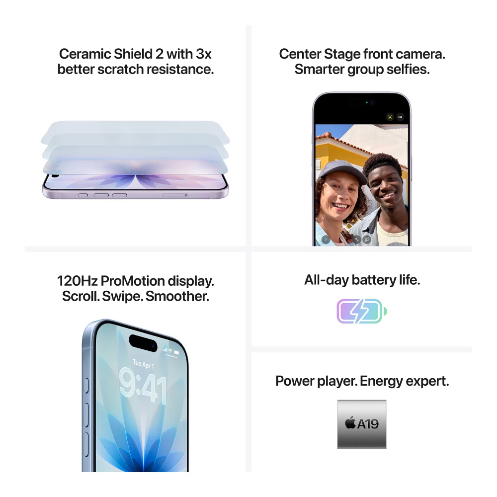 Смартфон Apple iPhone 17 / 6.3'' / 8 ГБ / 256 ГБ / Mist Blue photo 6