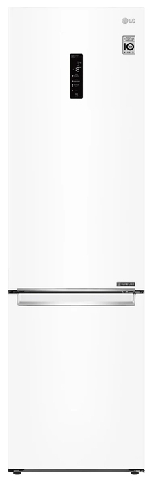 Холодильник двухдверный LG GAB509SVUM / 384 л / 203 см / A++ / Белый photo 1 Холодильник двухдверный LG GAB509SVUM / 384 л / 203 см / A++ / Белый photo 1