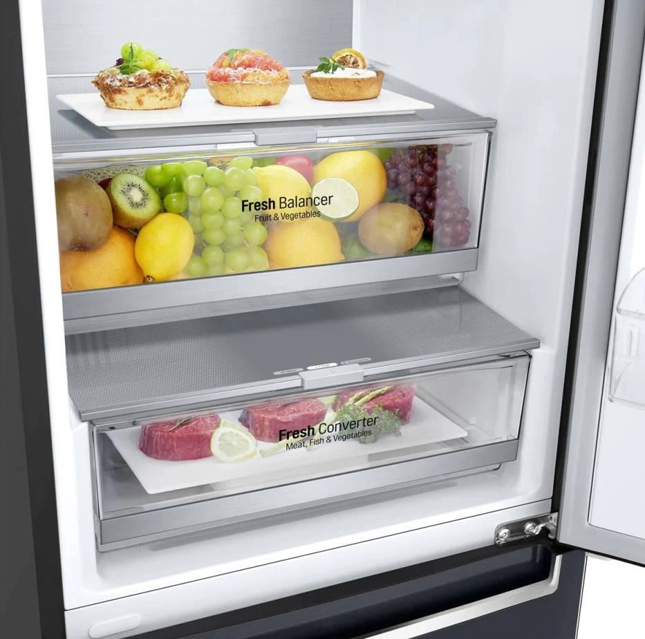 Frigider cu doua usi LG GWB509SBUM / 364 l / 203 cm / E / Negru photo 7