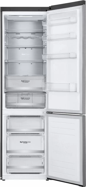 Frigider cu doua usi LG GWB509SMUM / 384 l / 203 cm / F / Gri photo 3