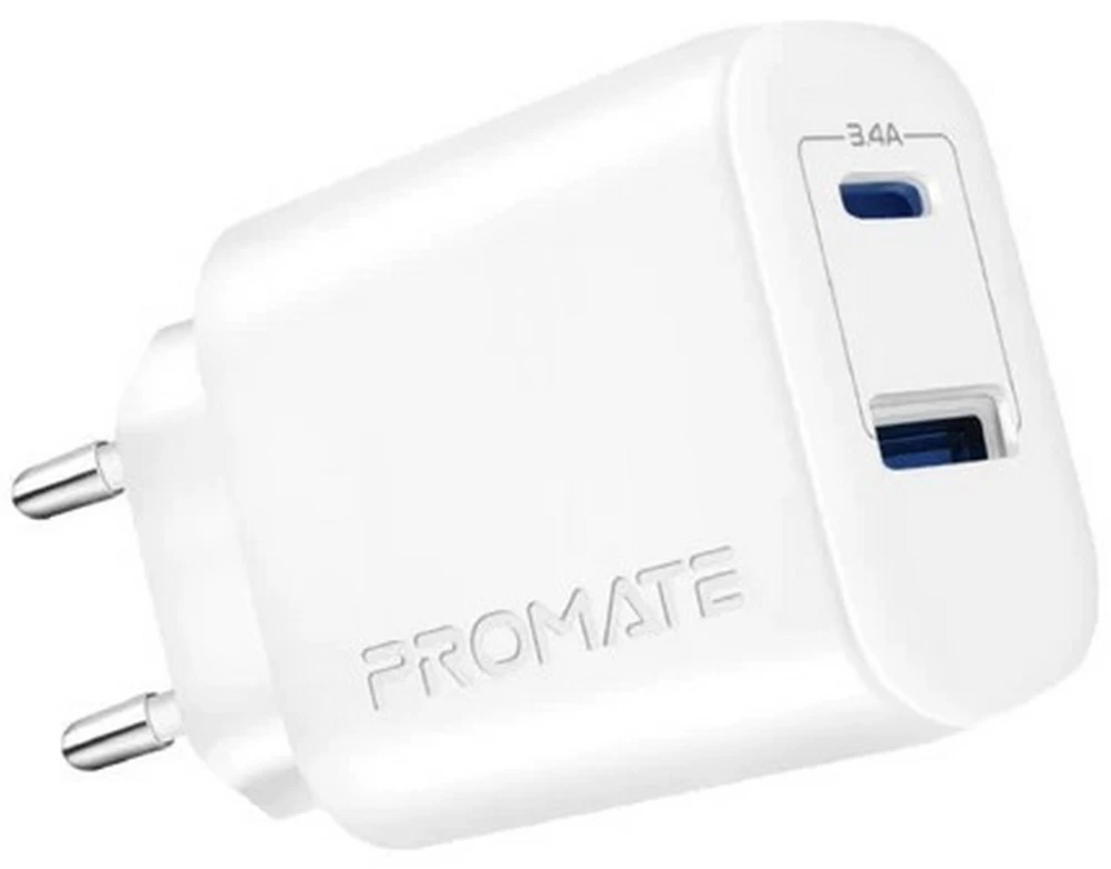 Зарядное устройство для телефона Promate AISBIPLUG2EUW photo 1