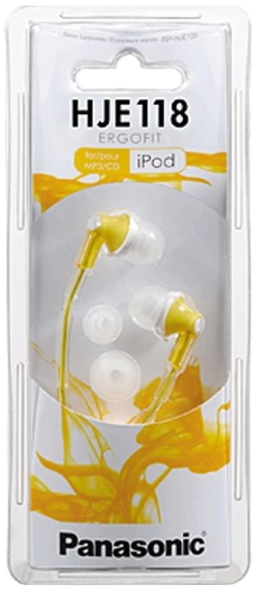 Наушники Panasonic RP-HJE119EE Желтый Проводные / Дом и Офис / Желтый photo 2