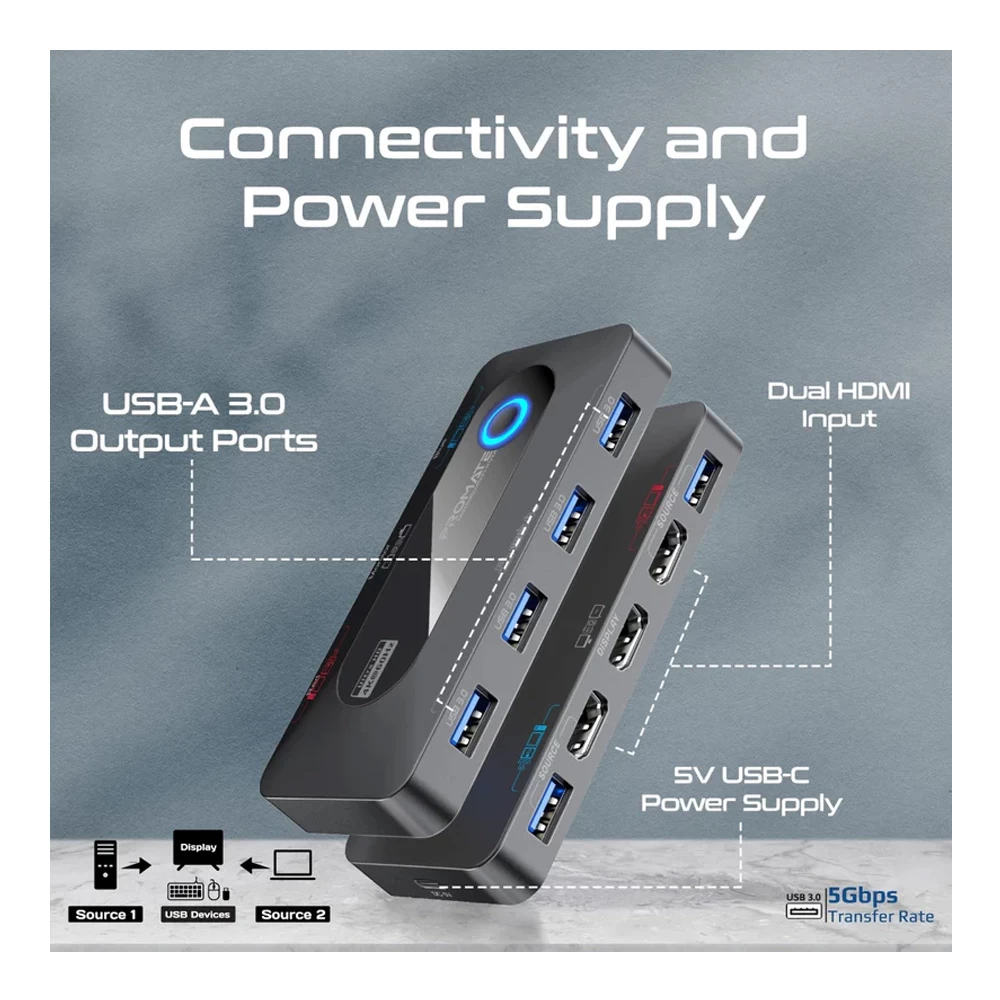 USB Hub Promate Media Switch-KVM photo 3