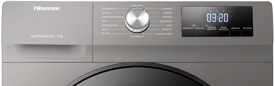 Сушильная машина Hisense DHQA903VT / 9 кг / A+++ / Серый photo 3