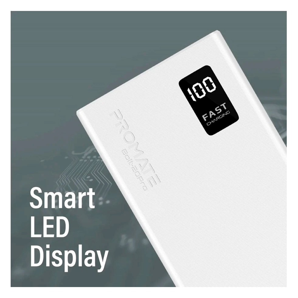 Внешний аккумулятор Promate 20 BOLT-20Pro White photo 4