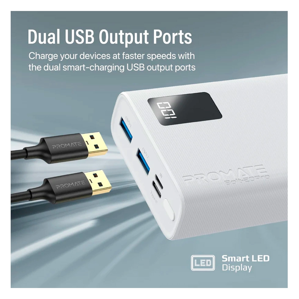 Внешний аккумулятор Promate 20 BOLT-20Pro White photo 9