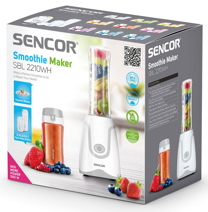 Блендер для смузи Смузи Sencor SBL 2210WH Белый / скоростей / мл photo 7