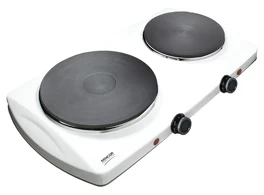 Plita de masa electrica Sencor SCP 2253WH, 2 arzatoare, 2250 W, Alb 