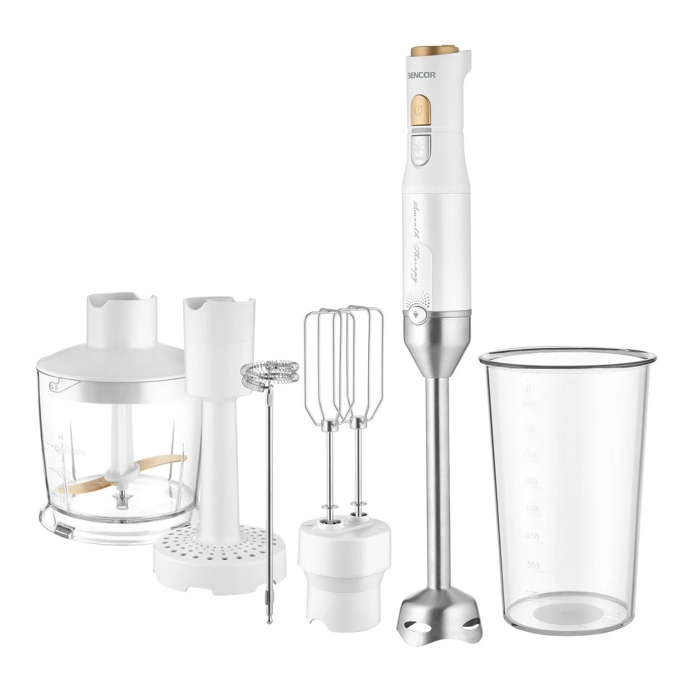 Блендер Погружной Sencor SHB6441WH Белый  / 9 скоростей / 800 мл photo 1