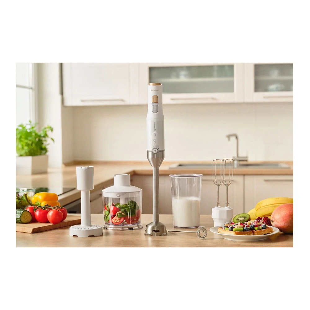 Блендер Погружной Sencor SHB6441WH Белый  / 9 скоростей / 800 мл photo 8