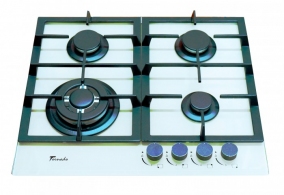 Plita cu gaz incorporabila Tornado TR4033 WHITE GLASS thumbnav
