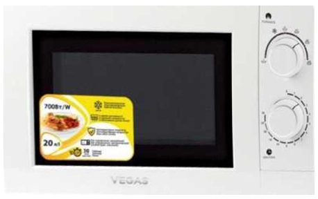 Микроволновая печь Vegas VMO3020WL photo Микроволновая печь Vegas VMO3020WL photo
