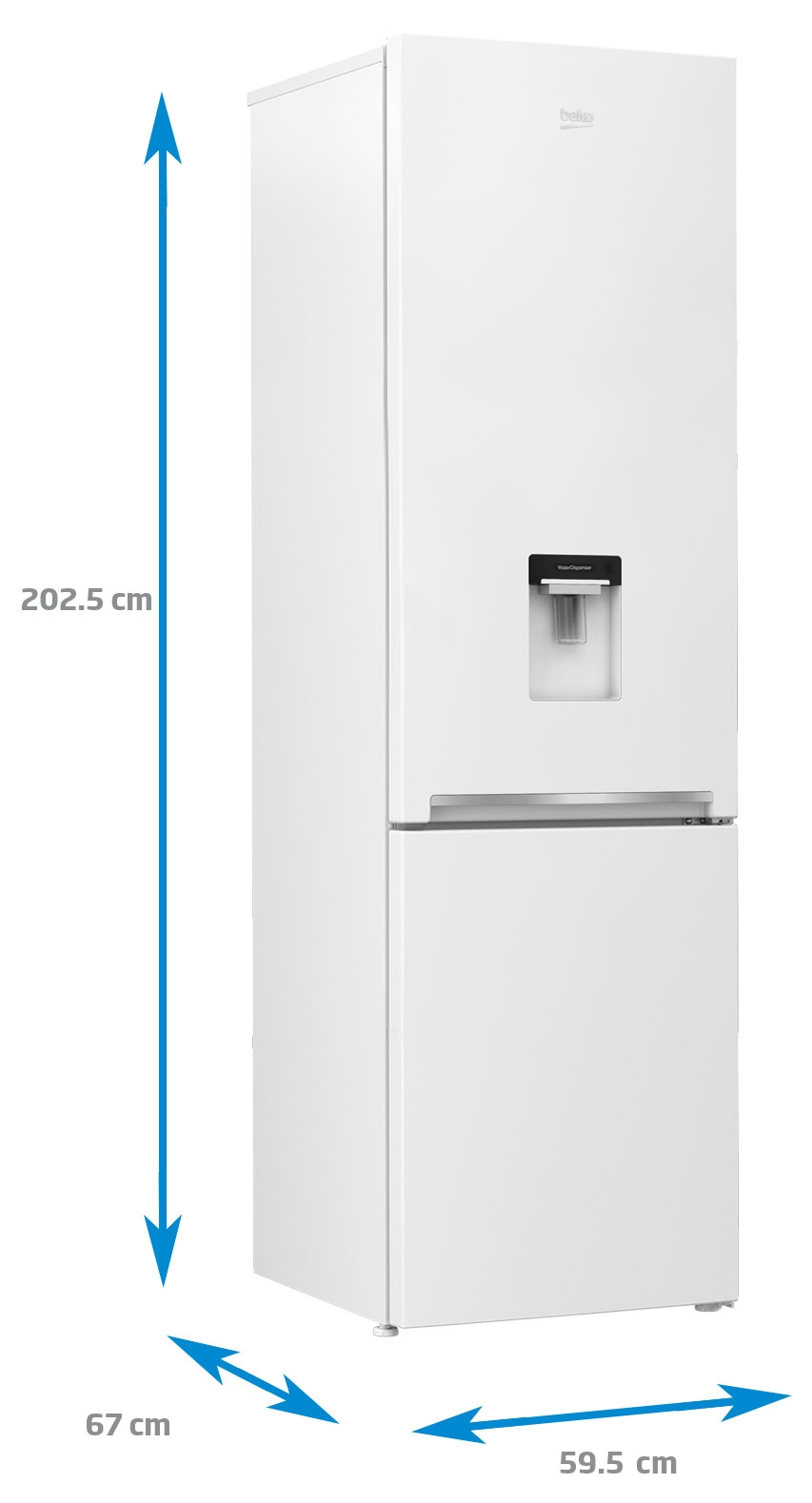 Frigider cu doua usi Beko RCSA406K40DWN / 386 l / 202.5 cm / E / Alb photo 3