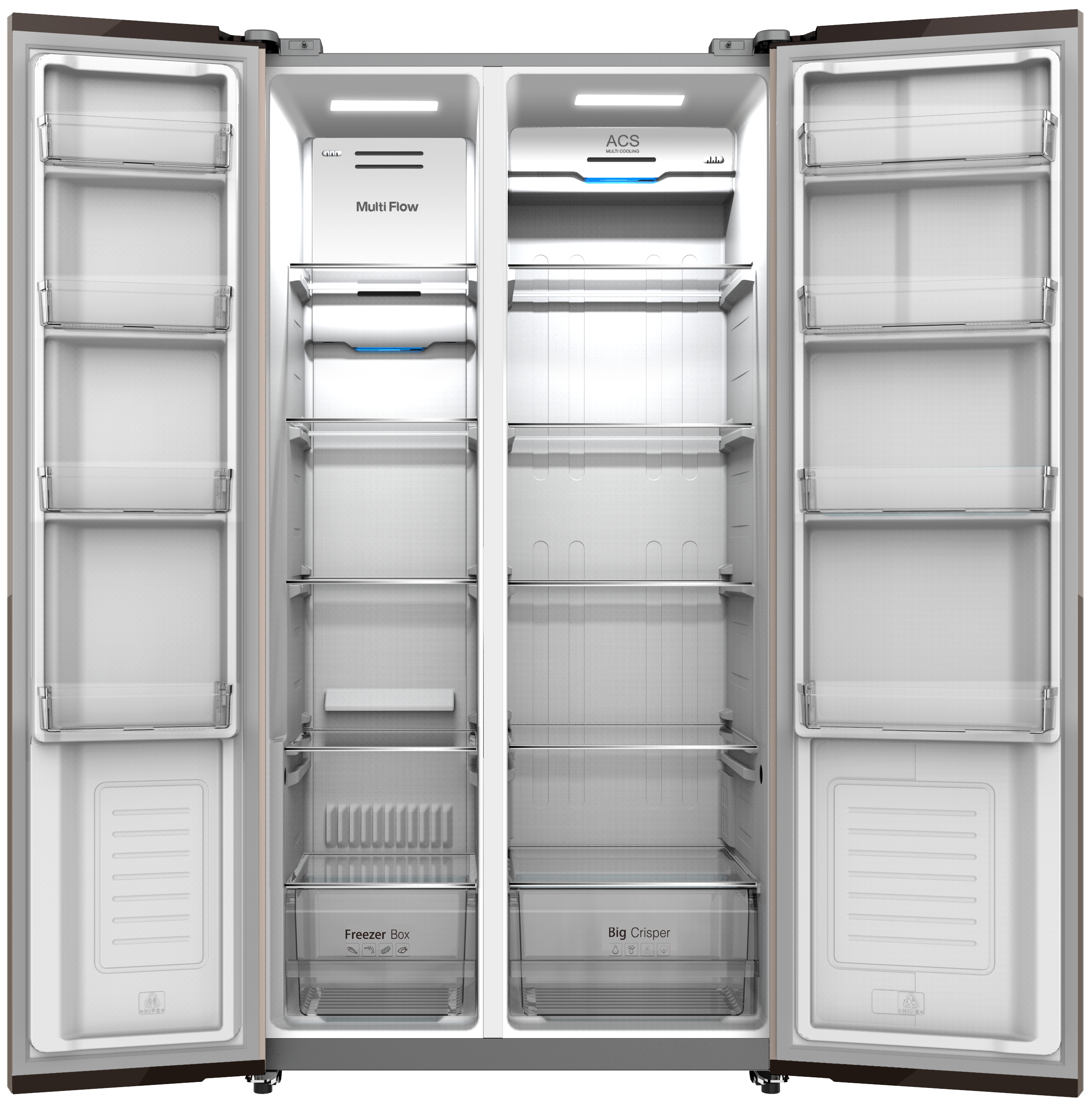Frigider Side-by-Side Eurolux BJ-485WP / 455 l / 178 cm / A+  photo 2