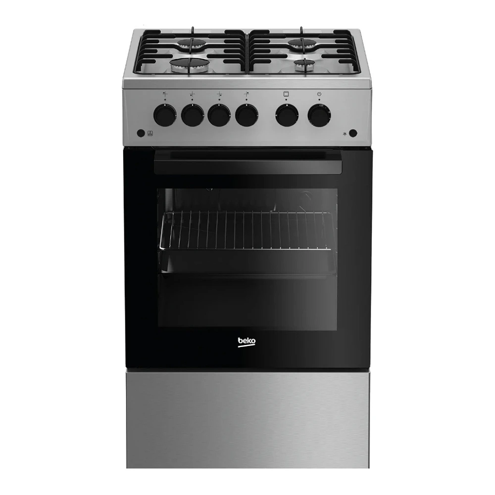 Газовая плита Beko FSGT52110DXO / 4 конфорок / 50 см / Серебристый photo 1