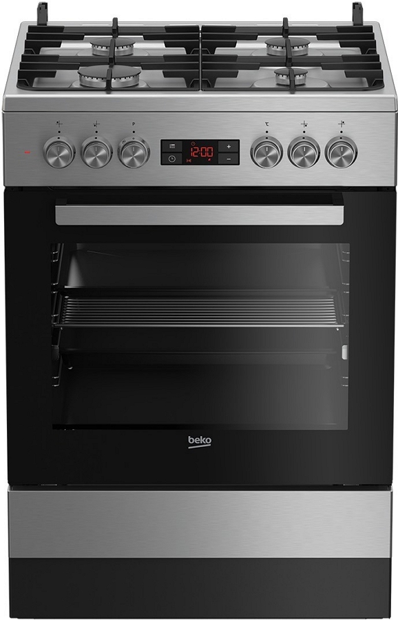 Газовая плита Beko FSMT61330DXT / 4 конфорок / 60 см / Нержавеющая сталь photo 1 Газовая плита Beko FSMT61330DXT / 4 конфорок / 60 см / Нержавеющая сталь photo 1