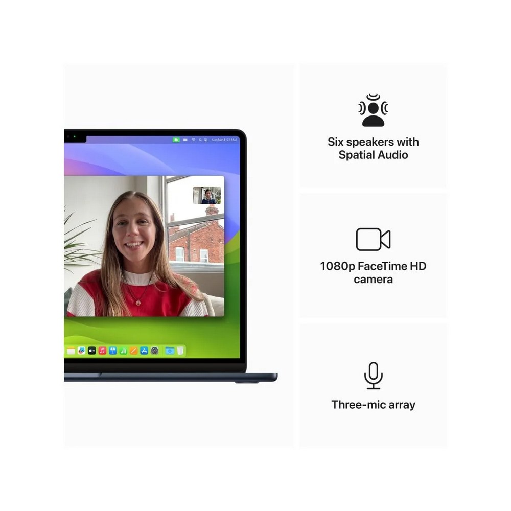Ноутбук Apple Ультрабук MacBook Air 15.3 2024 15.3” / 8 ГБ / 512 ГБ / M3 / M3 / Black photo 6