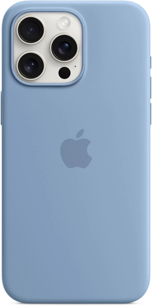 Husa Pentru smartphone Apple iPhone 15 Pro Max Silicone Case Winter Blue (MT1Y3ZM) Blue photo 4