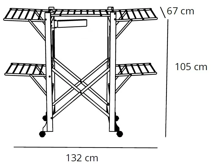 Сушилка для белья складная Arredamenti Italia Aliante Nero photo 2
