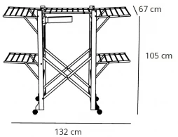 Сушилка для белья складная Arredamenti Italia Aliante Nero thumbnav 2