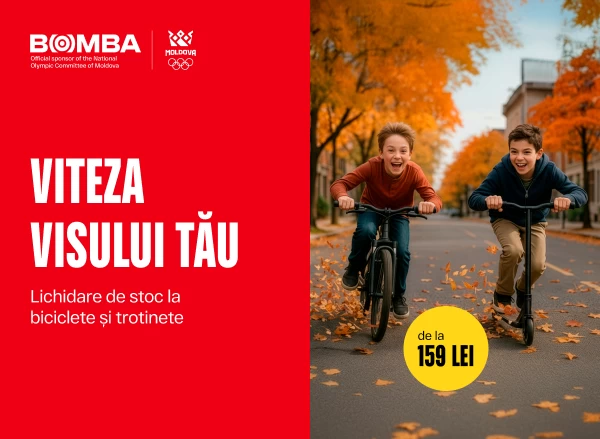 Biciclete și trotinete cu reduceri – lichidare finală