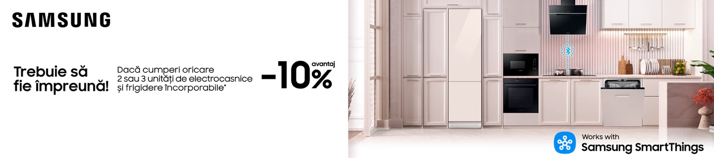 Reducere 10% la electrocasnice Samsung SmartThings