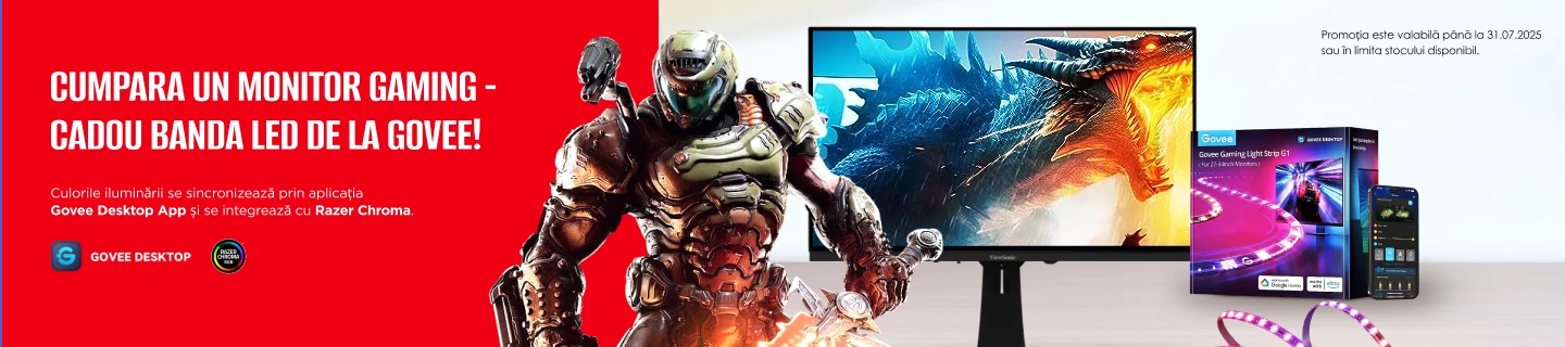 Cumpără un monitor de gaming - primești iluminare LED GOVEE cadou!