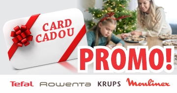 Гарантированный подарок при покупке единицы товара Tefal, Moulinex, Rowenta, Krups от 1001 леев!
