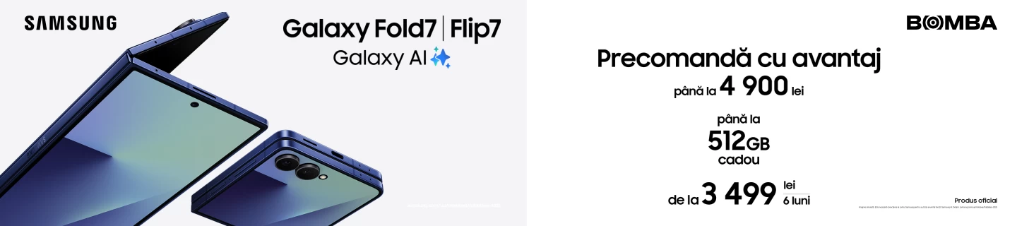 Precomanda pentru Galaxy Fold 7 și Galaxy Flip 7 a început! Fii printre primii!
