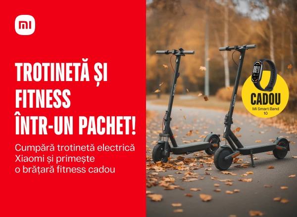 La procurarea unui scooter electric Xiaomi primeşti cadou garantat!