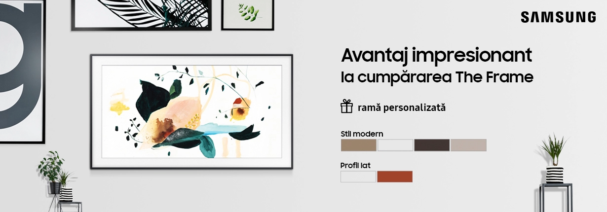 La procurarea televizorului Samsung The Frame alegeți o ramă cadou!
