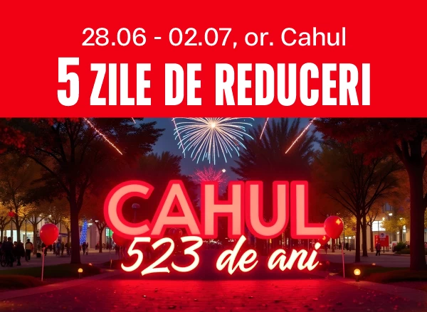 Cahul sărbătorește - Bomba oferă reduceri!