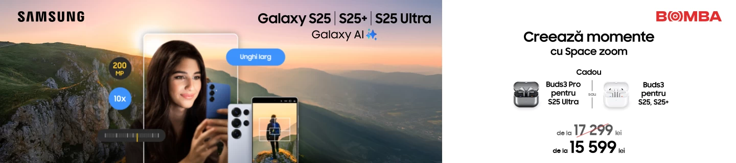 Cumpără un Samsung Galaxy S25 și primește un cadou