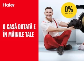Confort premium cu Haier — alege electrocasnice preferate și plătește ușor în rate cu 0%